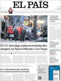 Newspaper El País (Spain). Newspapers in Spain. Thursday's edition ...