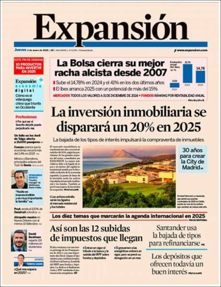 Portada de Expansión (España)