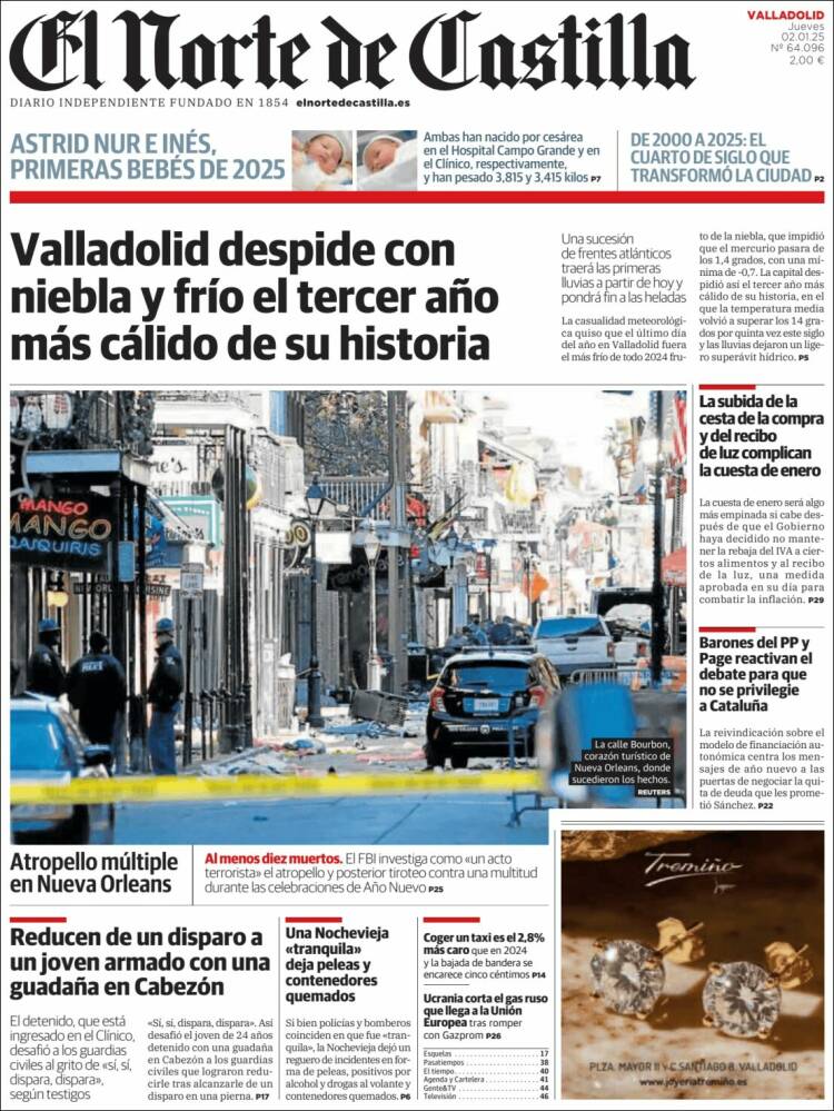 Portada de Norte de Castilla - Valladolid (España)