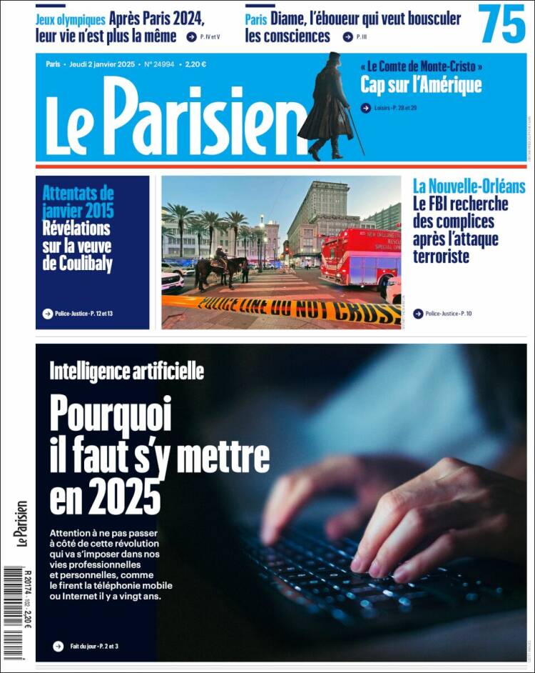 Portada de Le Parisien (France)
