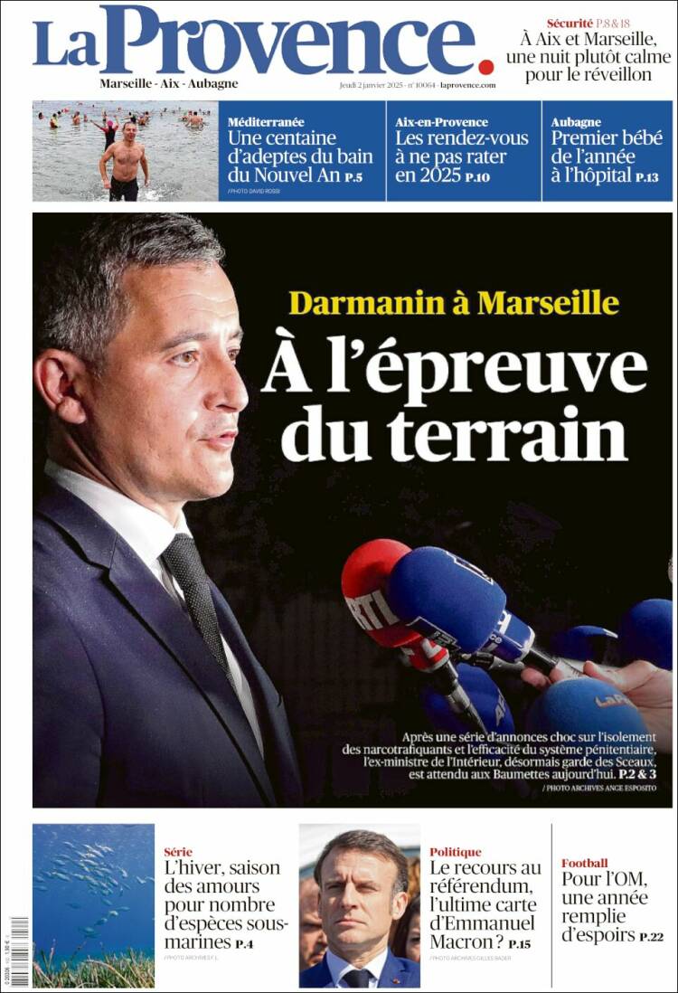 Portada de La Provence (Francia)