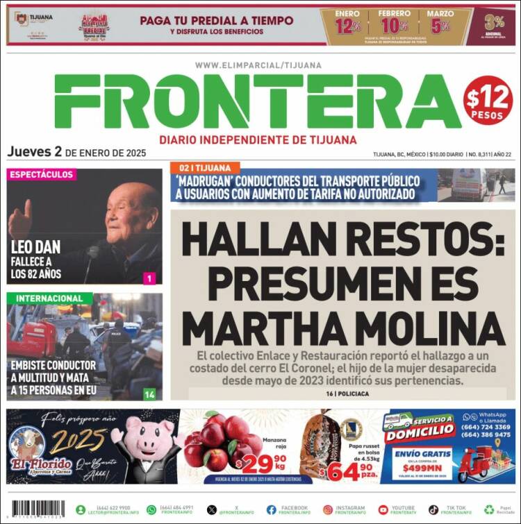 Portada de Frontera (M&eacute;xico)