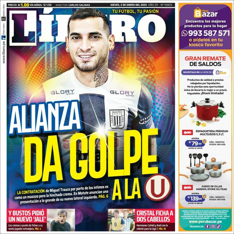 Portada de Líbero (Perú)