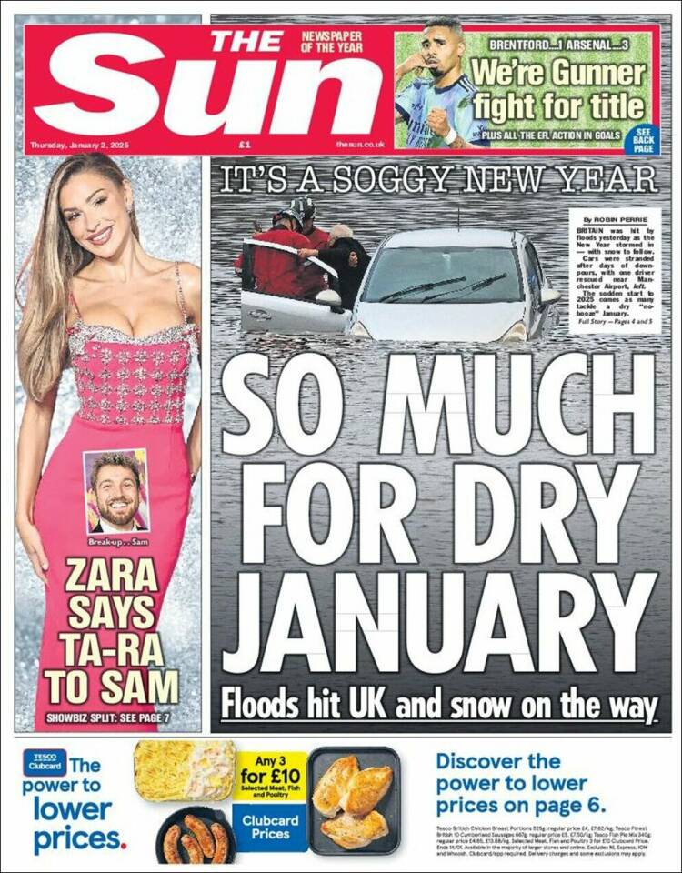 Portada de The Sun (Reino Unido)