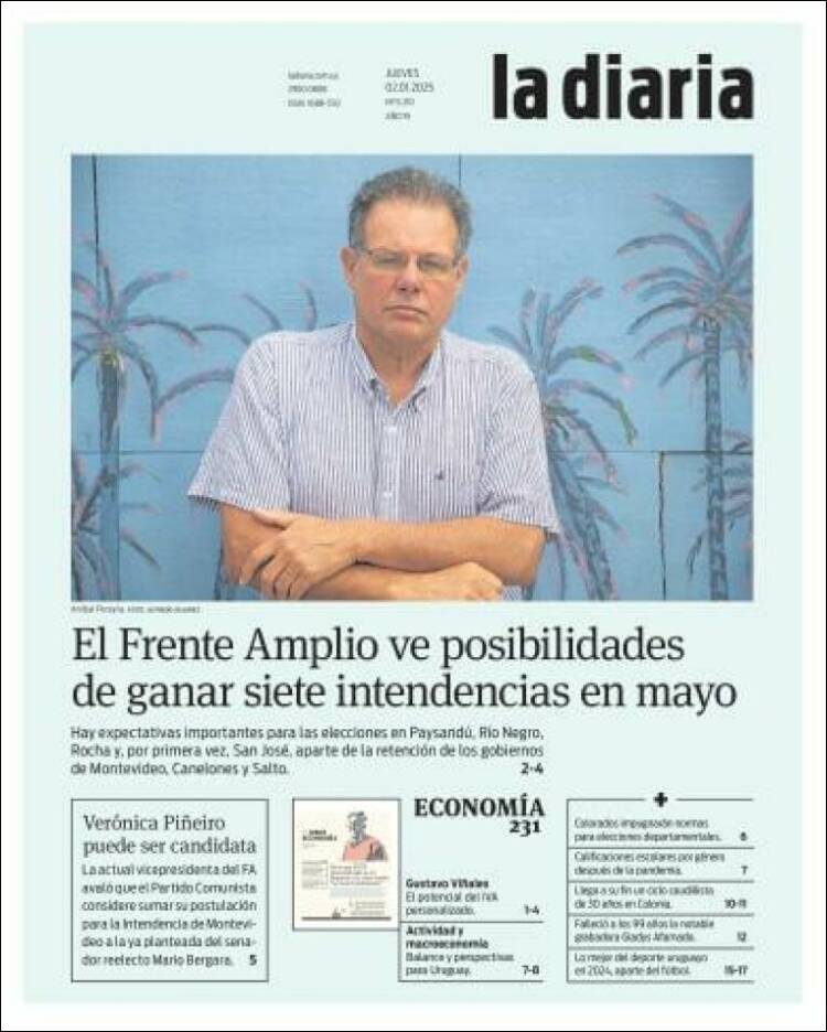 Portada de La Diaria (Uruguay)