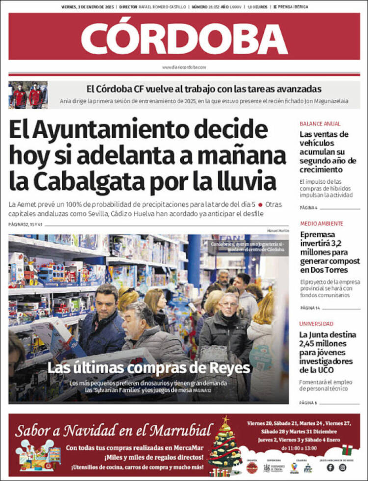 Portada de Diario de Córdoba (España)