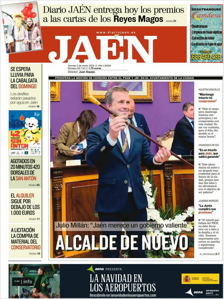 Portada de Diario Jaén (España)