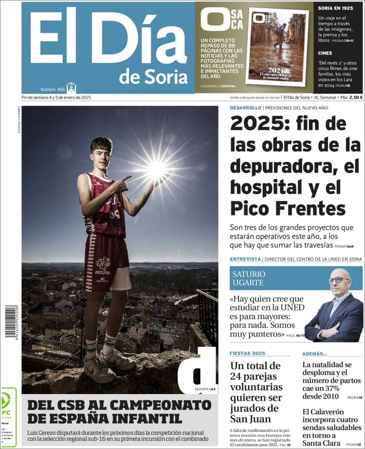 Portada de El Día de Soria (España)