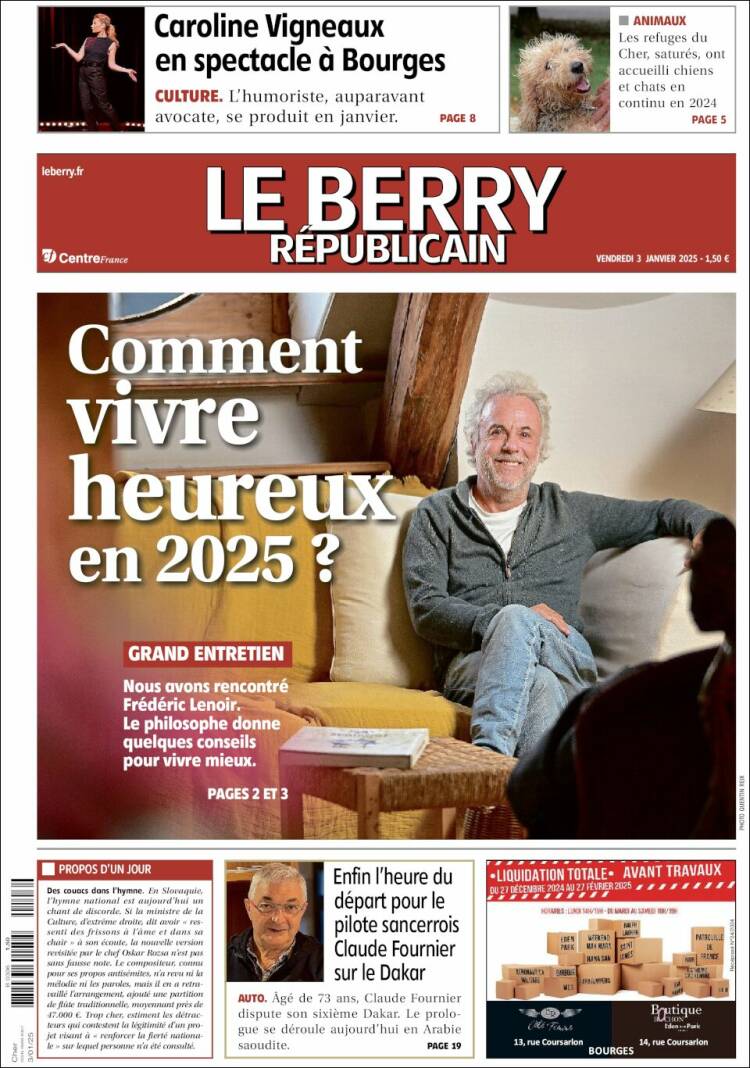 Portada de Berry Republicain (Francia)