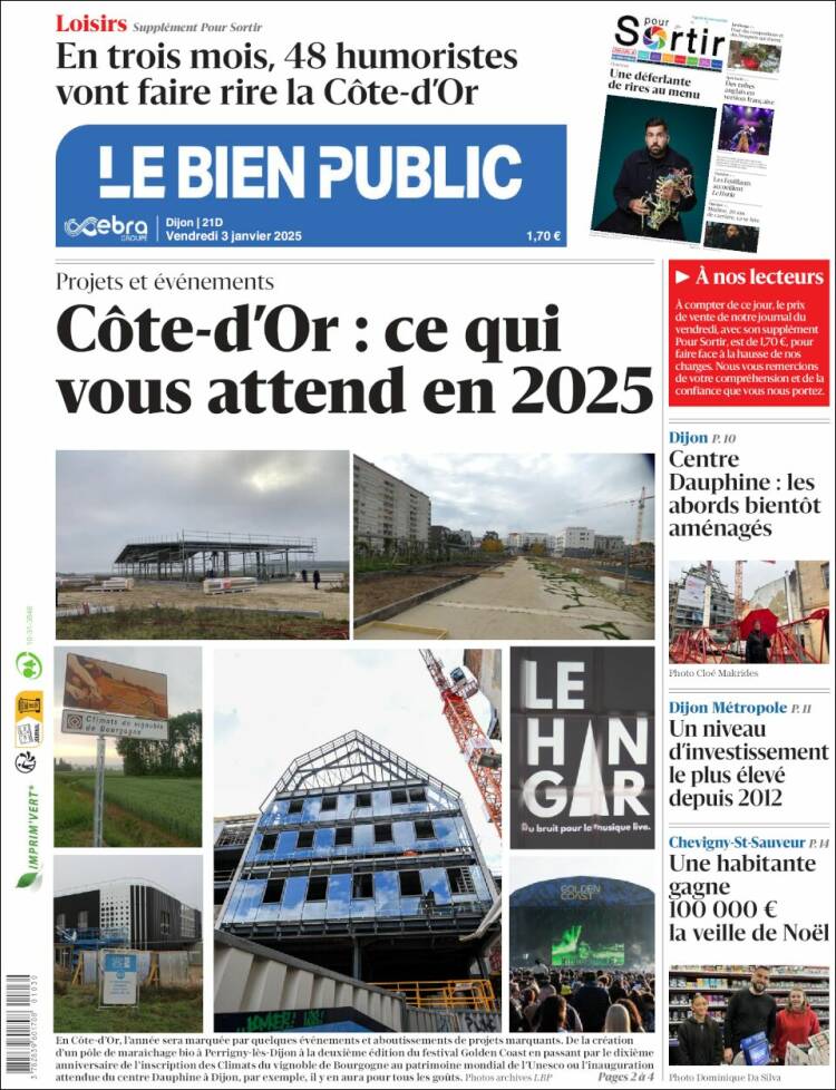Portada de Le Bien Public (Francia)