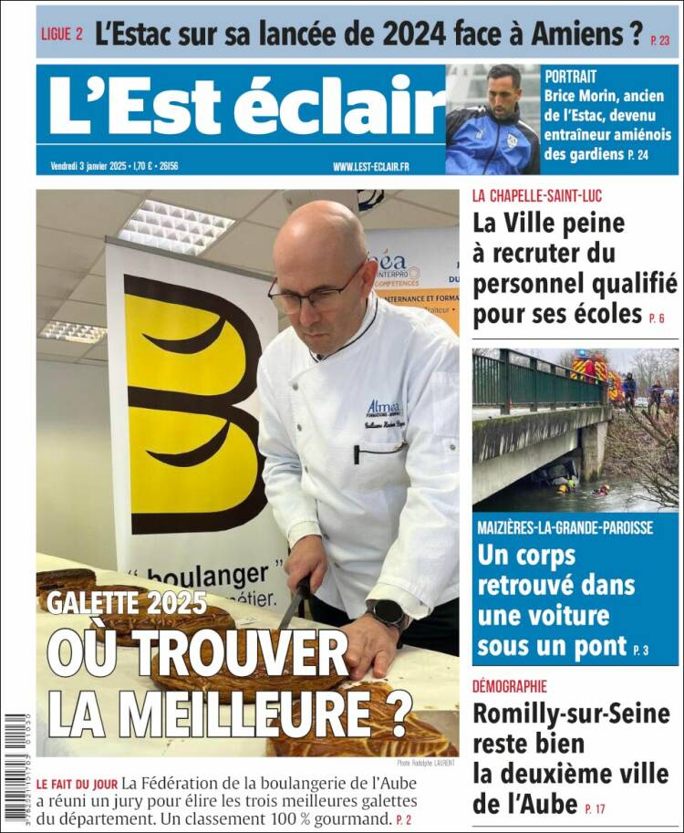 Portada de L'Est Eclair (Francia)