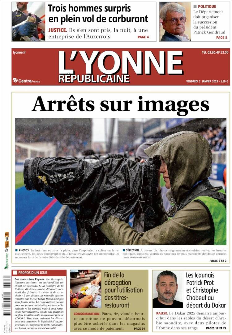 Portada de L'Yonne-Républicaine (Francia)