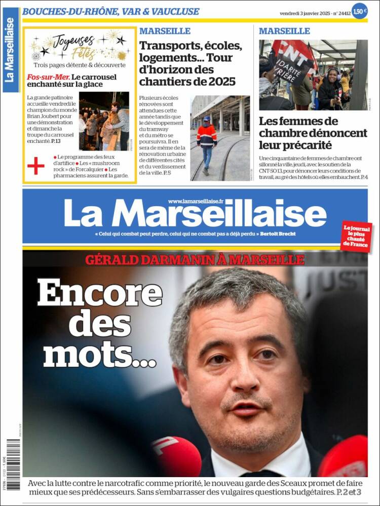 Portada de La Marseillaise (Francia)