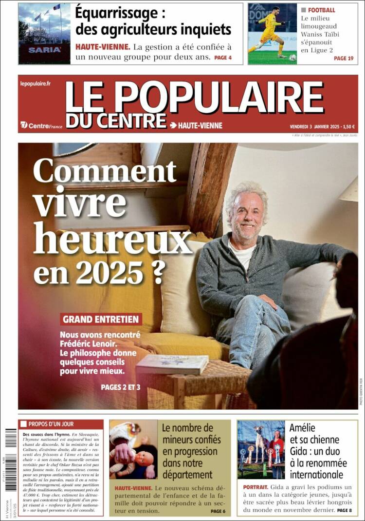 Portada de Le Populaire du Centre (Francia)