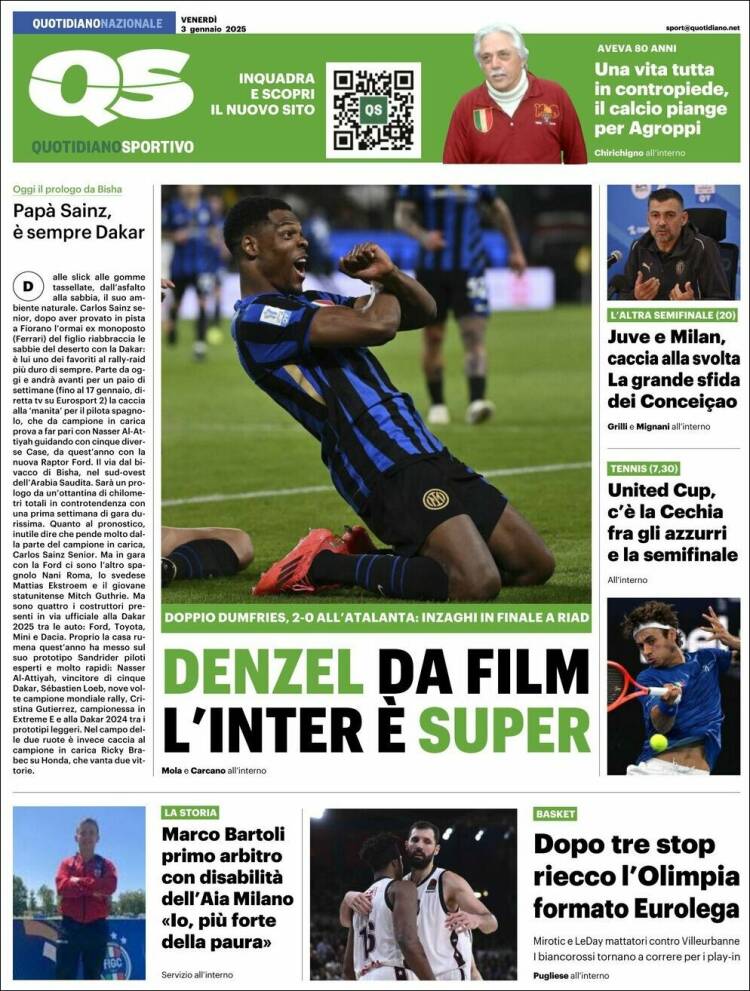 Portada de Quotidiano Sportivo (Italia)