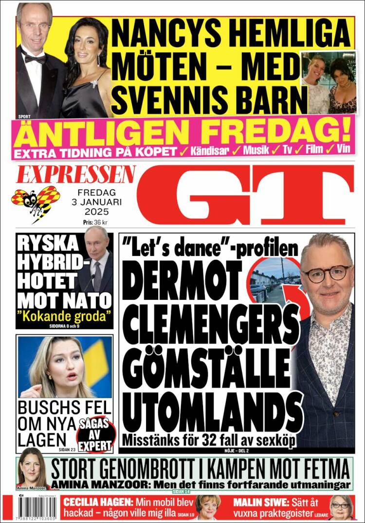 Portada de Göteborgstidningen (Suecia)