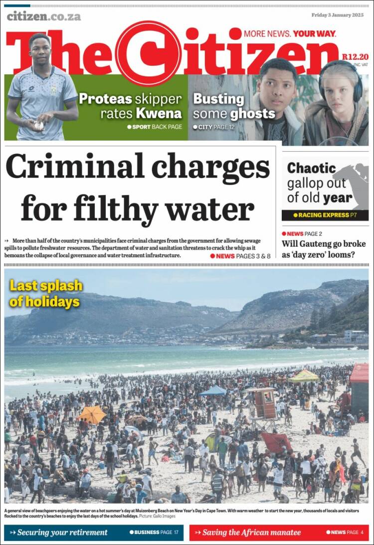 Portada de The Citizen (Sud&aacute;frica)