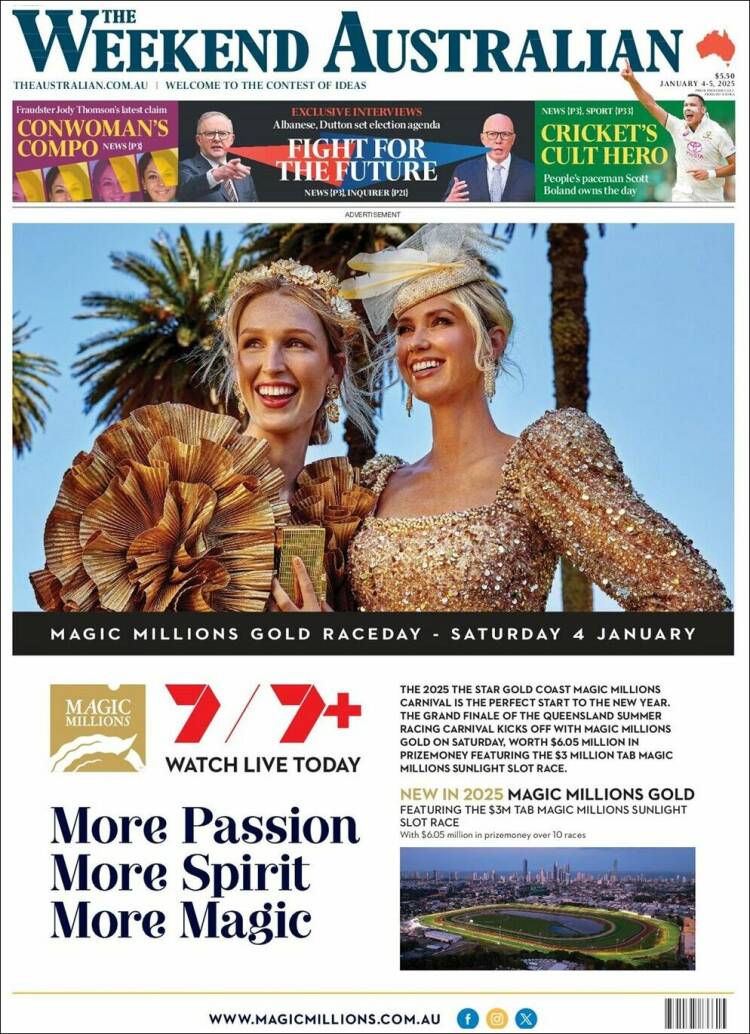 Portada de The Australian (Australia)