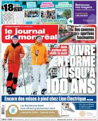 Portada de Le Journal de Montréal (Canada)