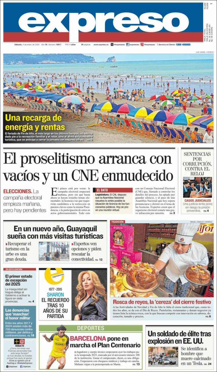 Portada de Expreso (Ecuador)