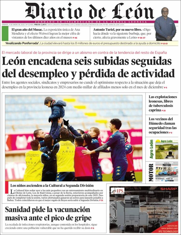 Portada de Diario de León (España)
