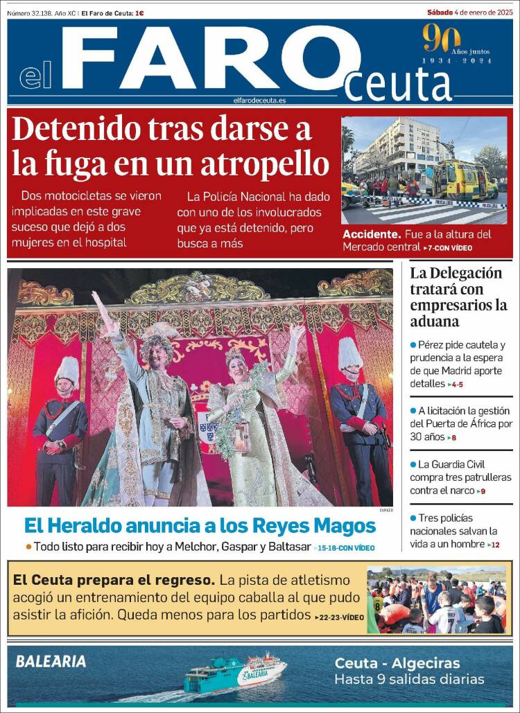 Portada de El Faro de Ceuta (España)
