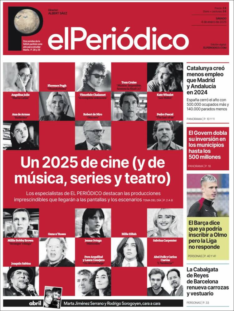 Portada de El Periódico (España)