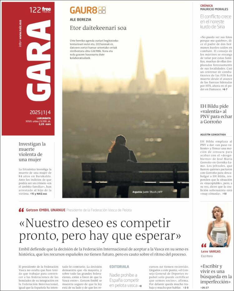 Portada de Gara (España)