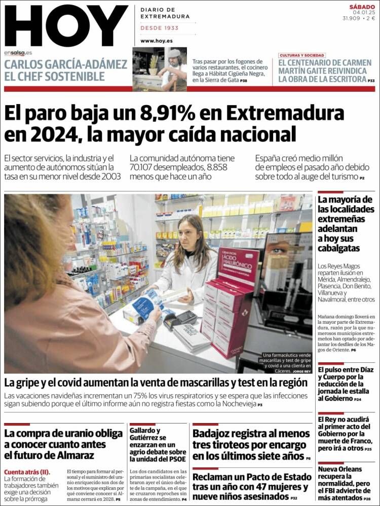 Portada de Hoy - Badajoz (España)