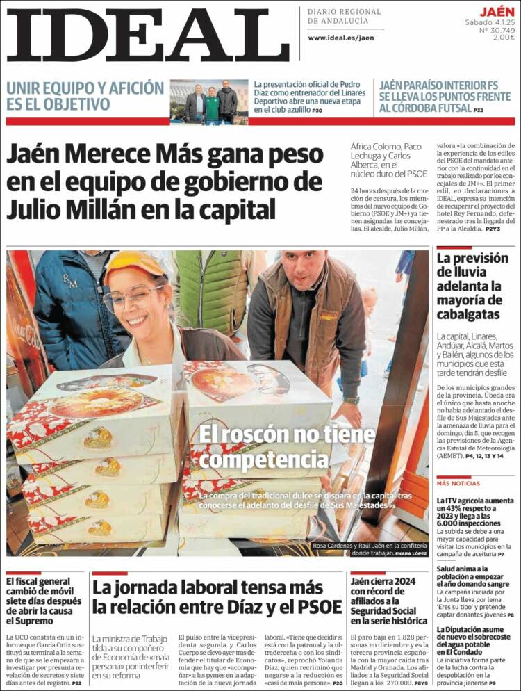 Portada de El Ideal de Jaén (España)