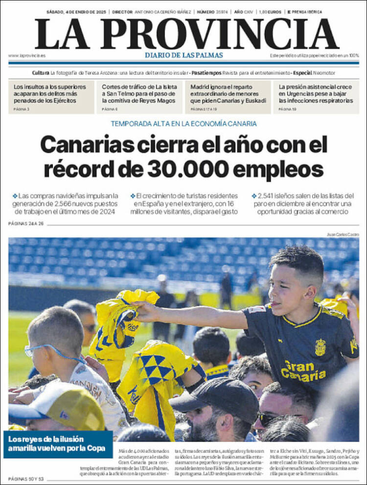 Portada de La Provincia (España)