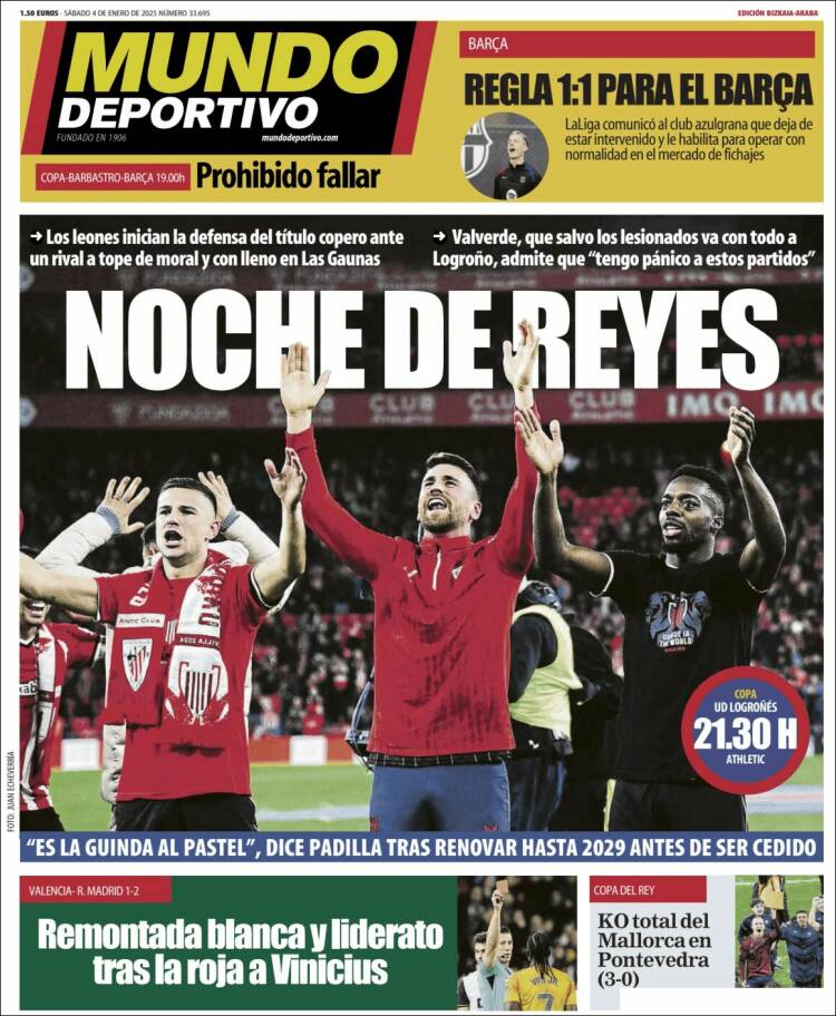 Portada de Mundo Deportivo Bizkaia (España)