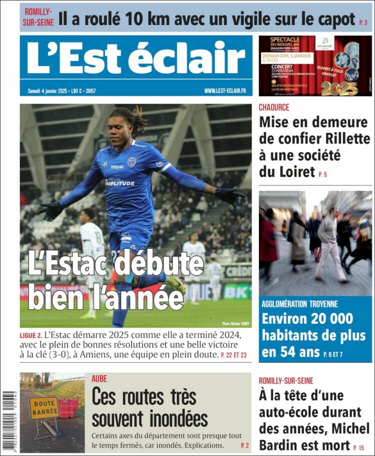 Portada de L'Est Eclair (Francia)