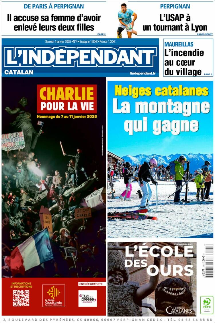 Portada de Le Indépendant (Francia)
