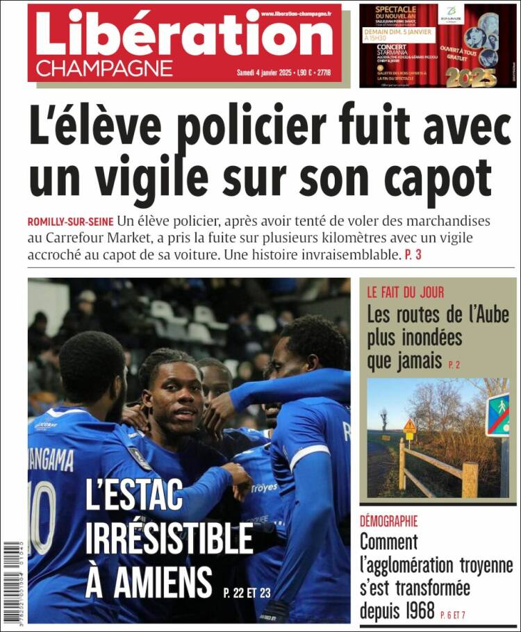Portada de Libération Champagne (Francia)