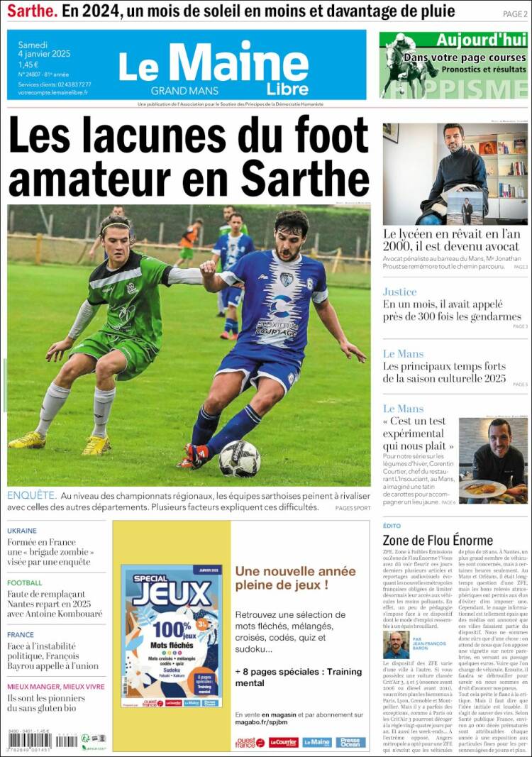 Portada de Le Maine Libre (Francia)
