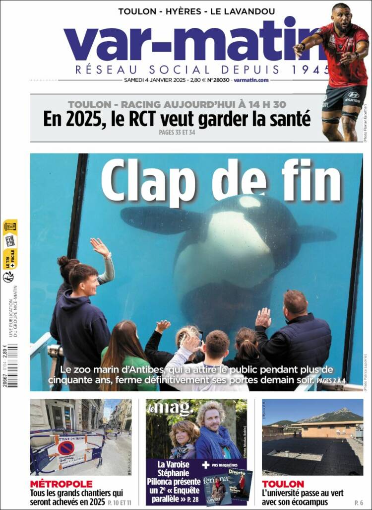 Portada de Var-Matin (Francia)