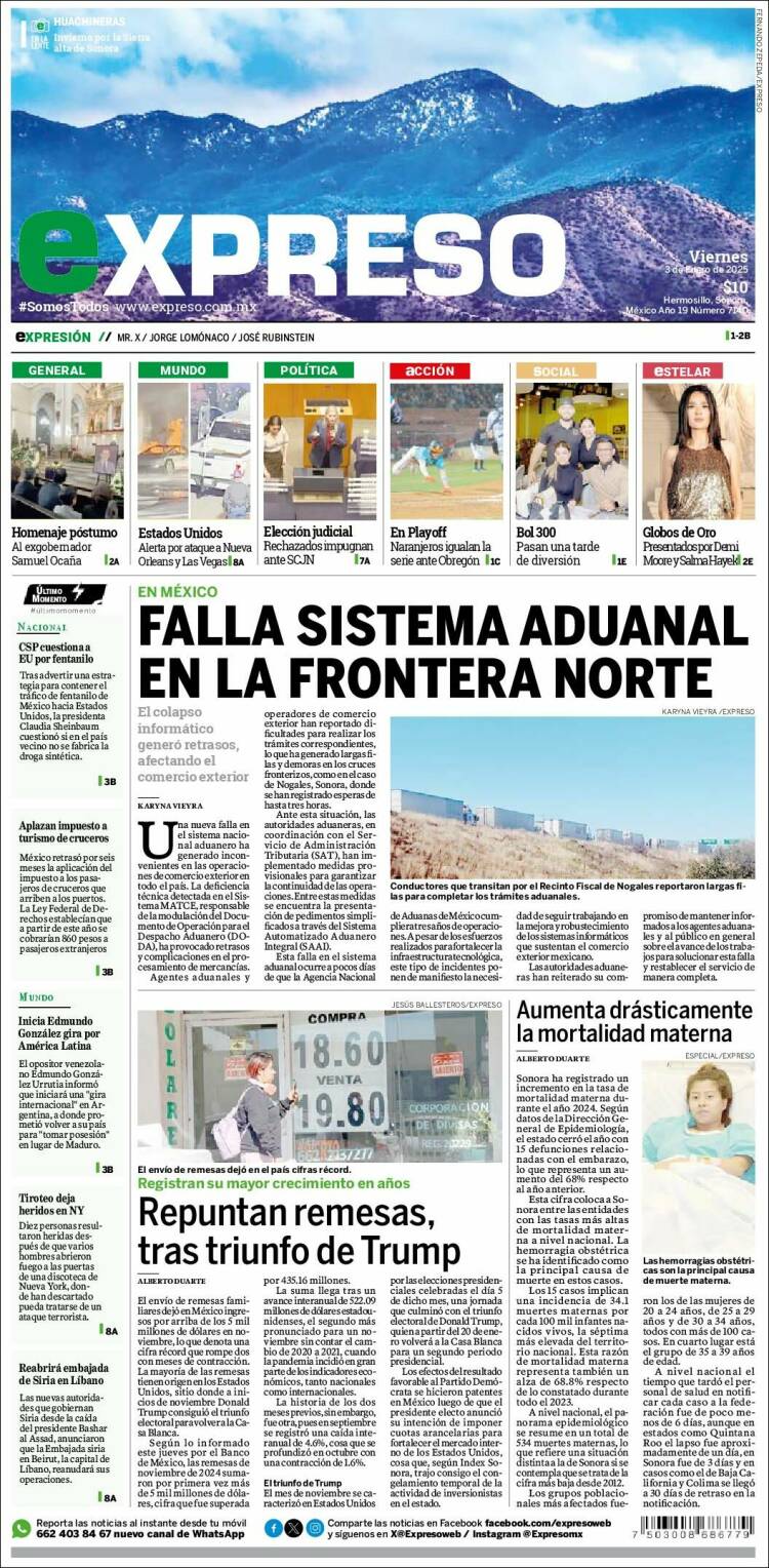Portada de Expreso (México)