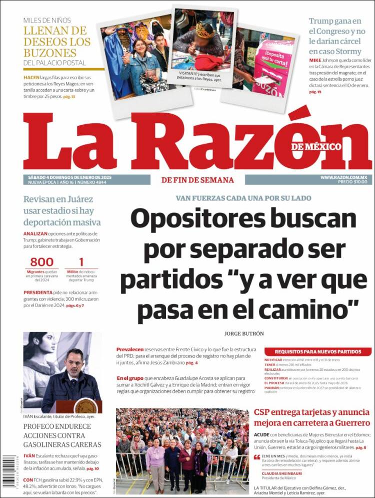 Portada de La Razón (México)