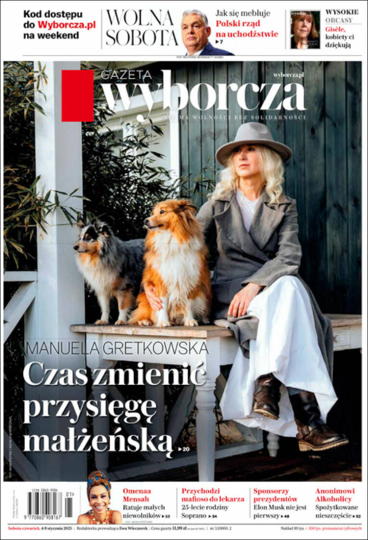 Portada de Gazeta Wyborcza (Polonia)