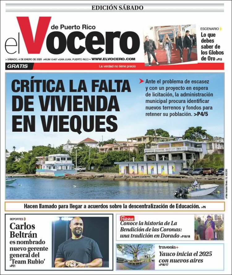 Portada de Vocero (Puerto Rico)