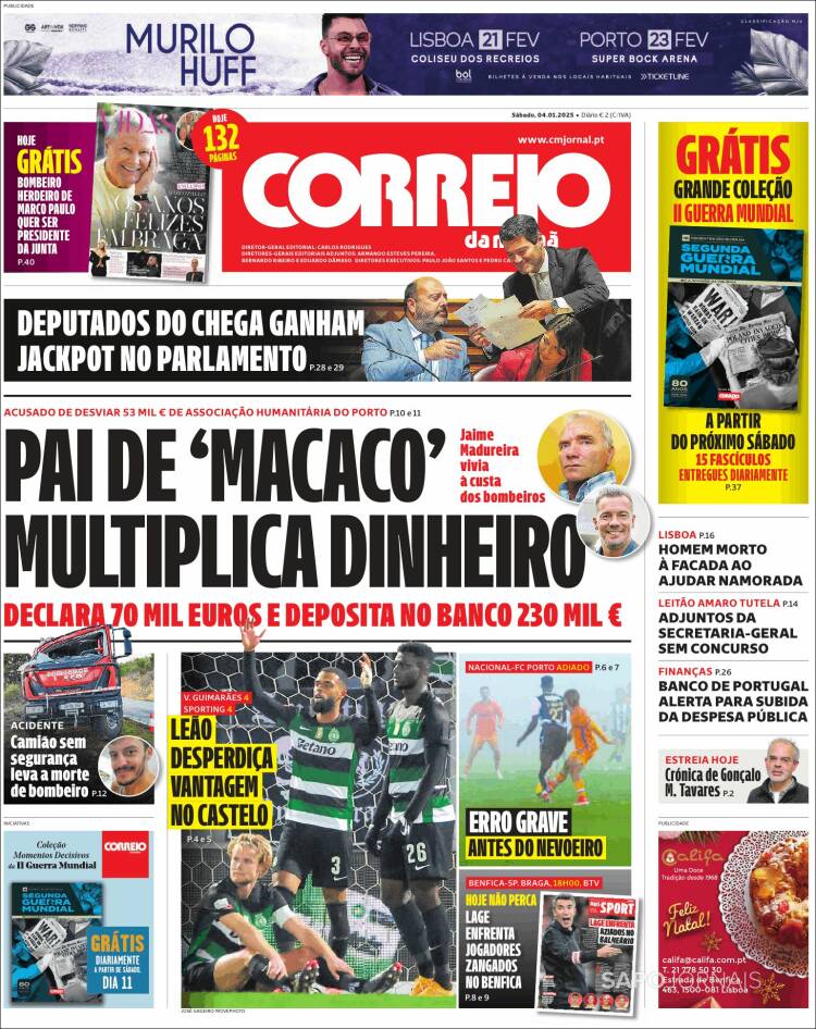 Portada de Correio da Manhã (Portugal)