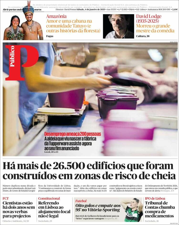 Portada de Público (Portugal)