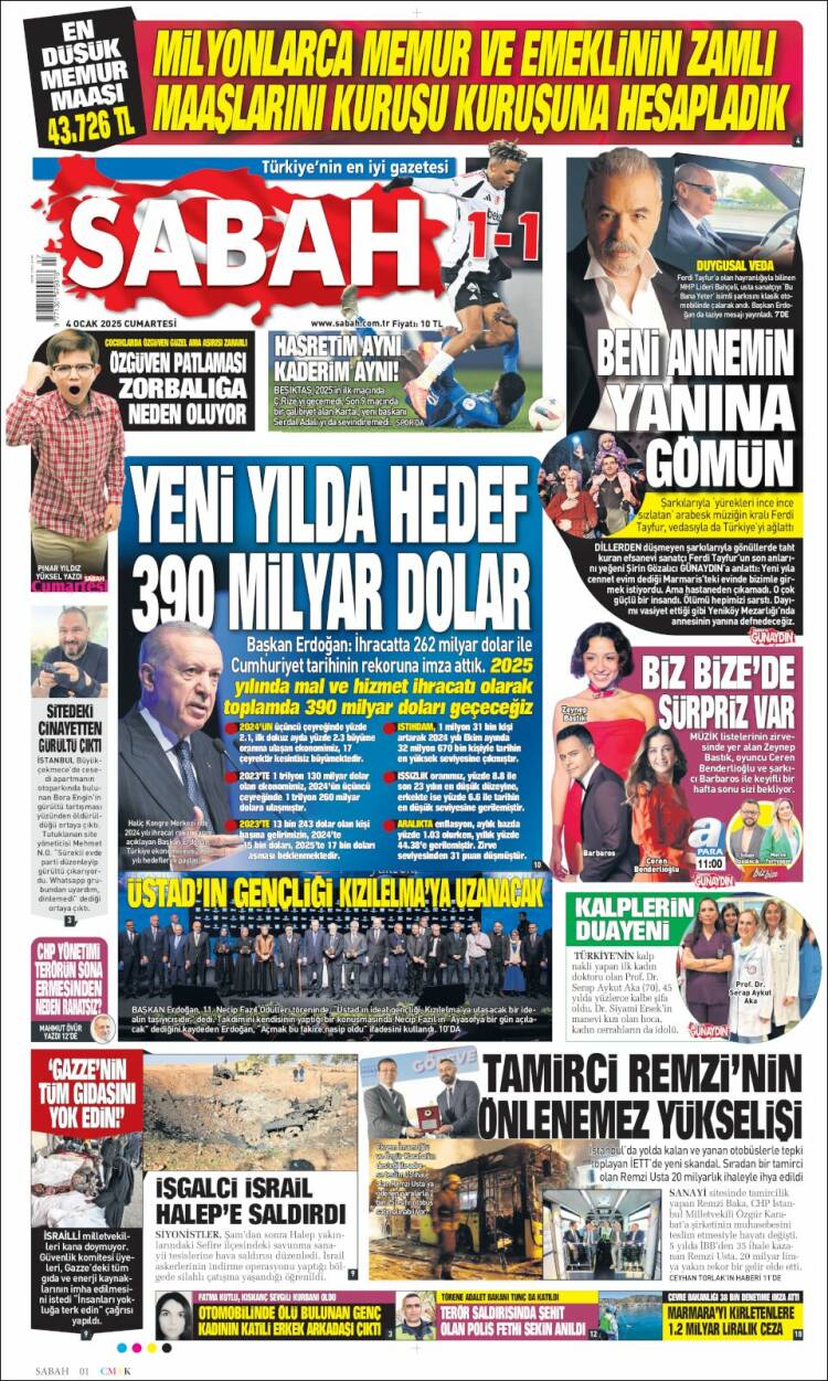 Portada de Sabah (Turqu&iacute;a)