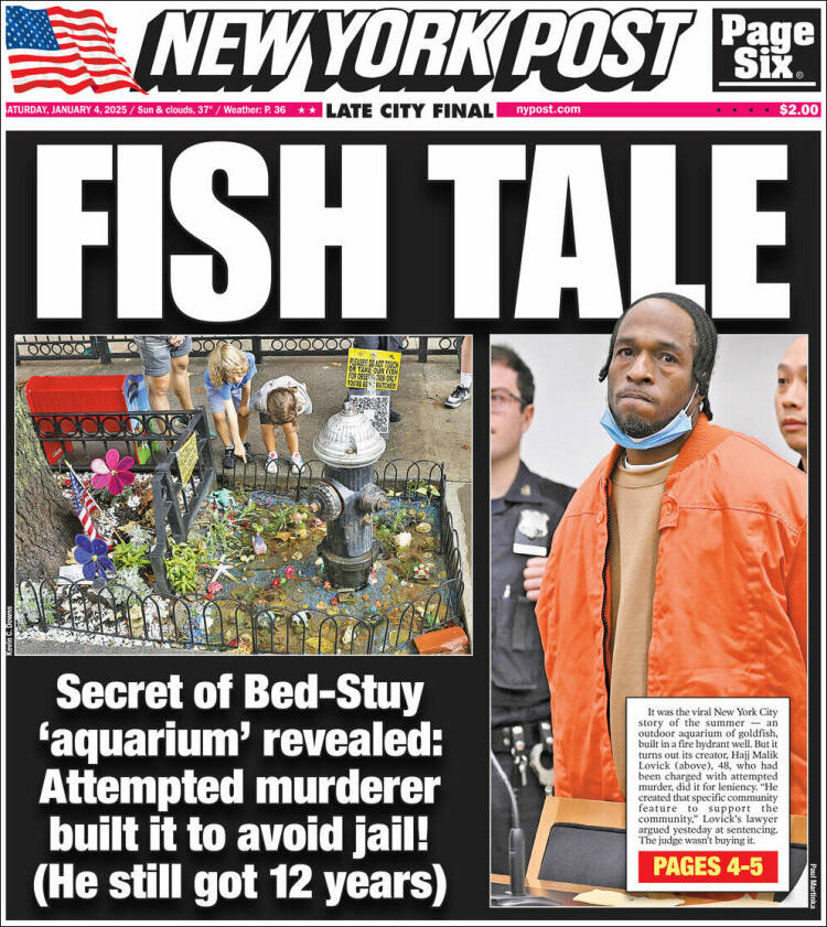 Portada de New York Post (USA)