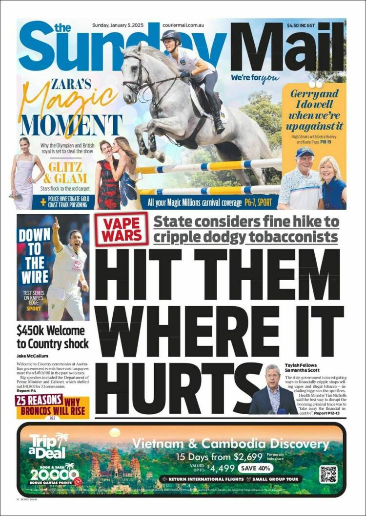 Portada de The Courier-Mail (Australia)