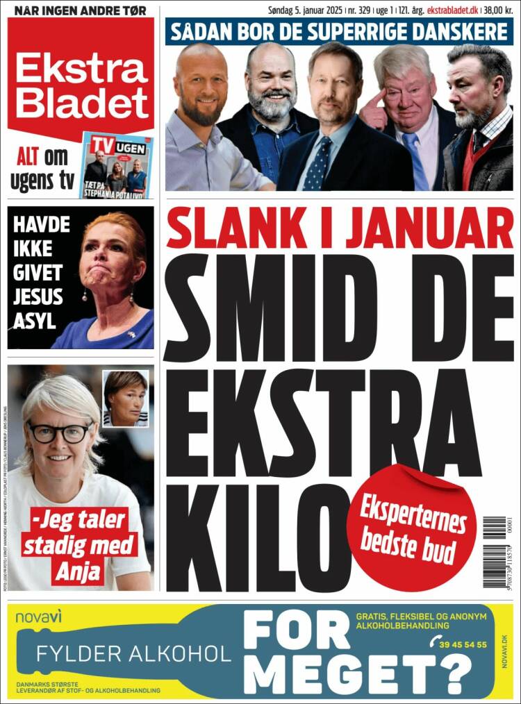 Portada de Ekstra Bladet (Dinamarca)