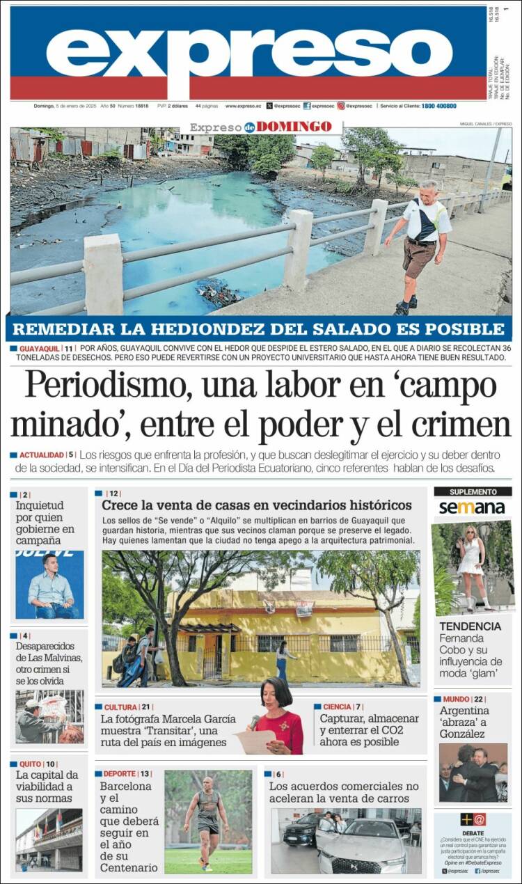 Portada de Expreso (Ecuador)