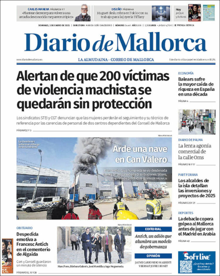 Portada de Diario de Mallorca (España)