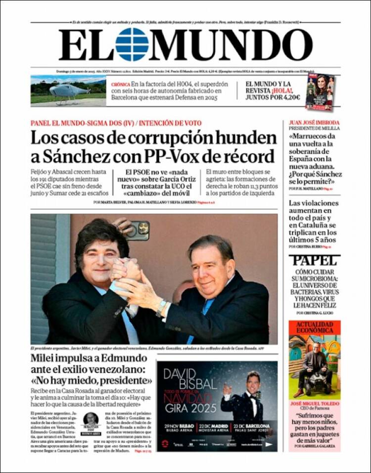 Portada de El Mundo (España)